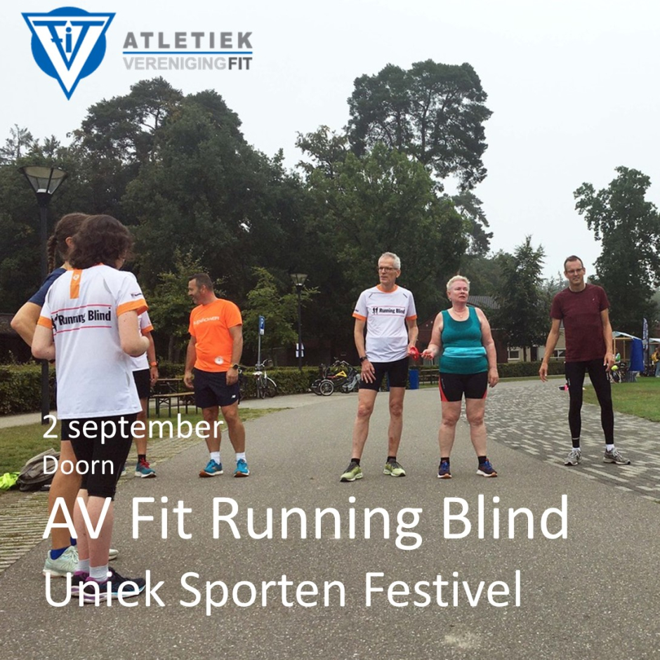 De Running Blind en hun ziende buddy'satleten maken zich op voor hun training.
