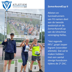Drie Fitters die de 10km liepen in de ZomerAvondCup II