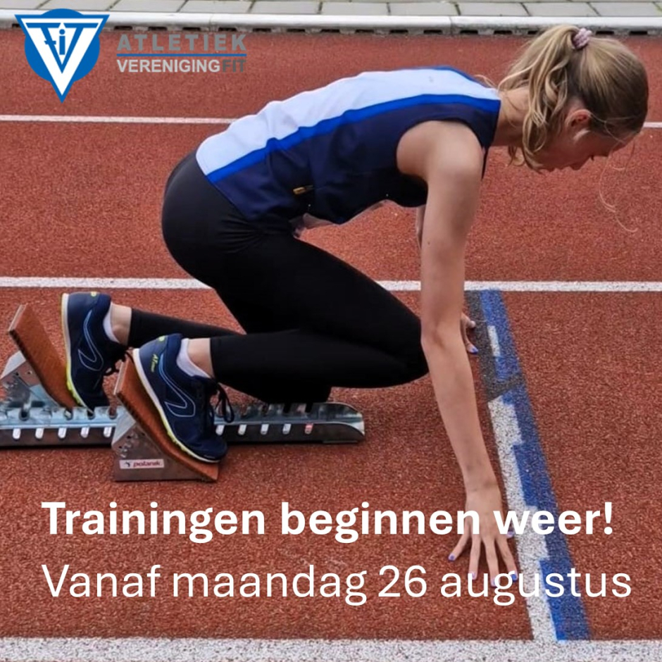 Trainingen starten weer na de vakantie