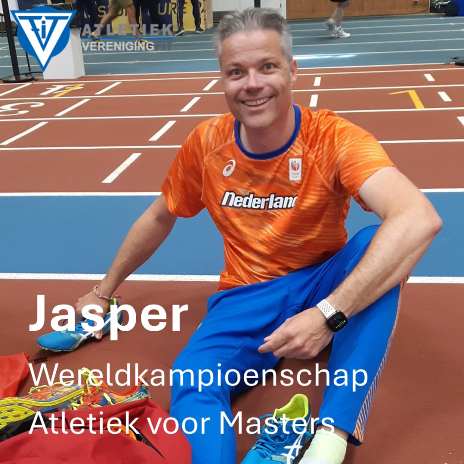 Jasper straalt tijdens de warming up