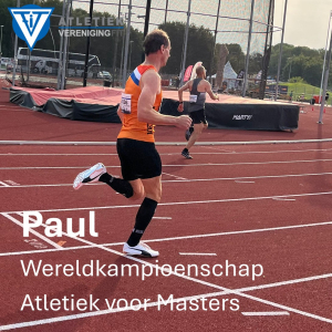 Paul sprint naar de finish