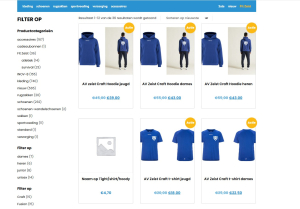 Webshop Clubkleding